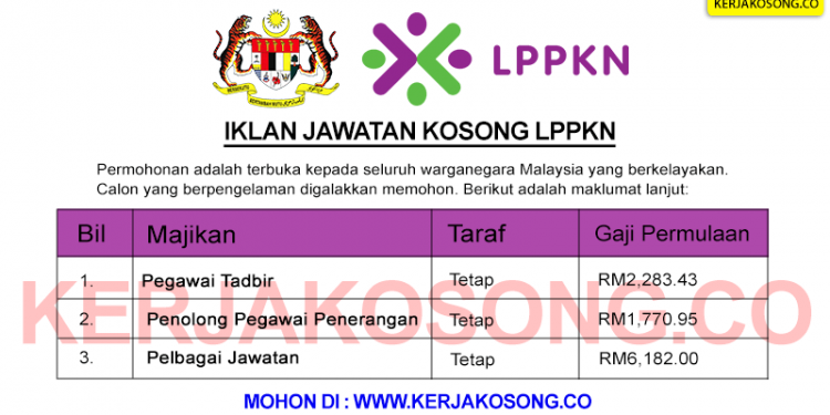 Jawatan Kosong lppkn table 2021