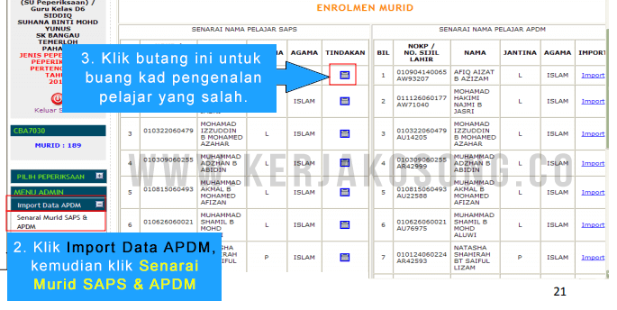 masalah login saps kad pengenalan