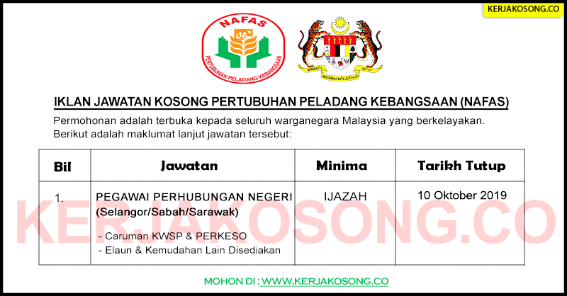 Jawatan Kosong Pertubuhan Peladang Kebangsaan (NAFAS)