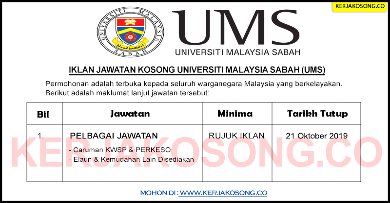 Jawatan kosong kerajaan negeri sabah