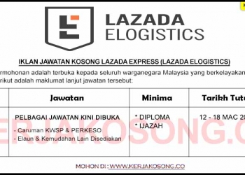 Jawatan Kosong Lazada Express (Lazada eLogistics)
