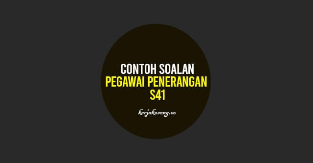 Contoh Soalan Pegawai Penerangan S41