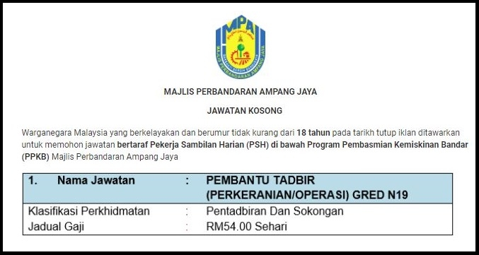 Majlis Perbandaran Ampang Jaya Cukai Taksiran