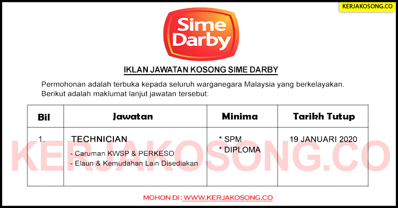 Jawatan Kosong Sime Darby