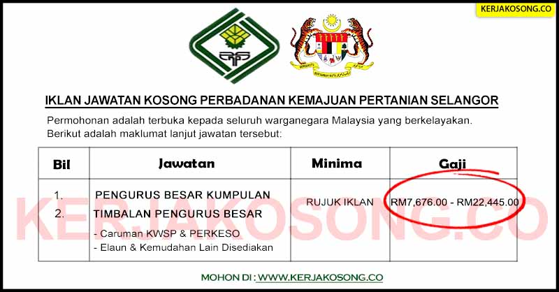Jawatan Kosong Perbadanan Kemajuan Pertanian Selangor (PKPS)