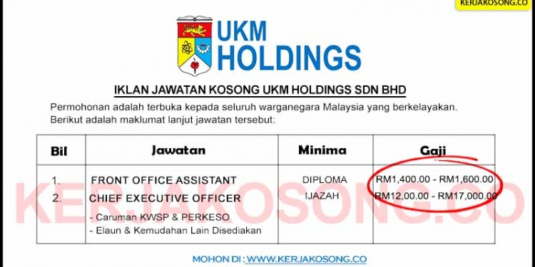 Jawatan Kosong UKM Holdings Sdn Bhd - Jawatan Kosong ...