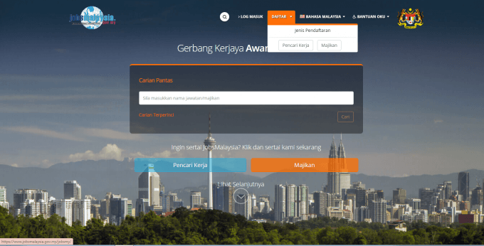 Cara Daftar Pekerja Di JobsMalaysia img 1