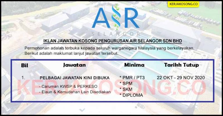 Jawatan Kosong Pengurusan Air Selangor