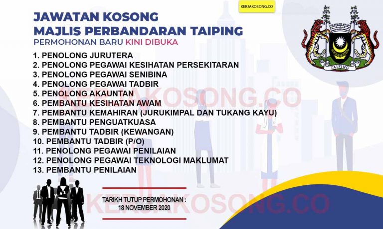 jawatan kosong majlis perbandaran taiping