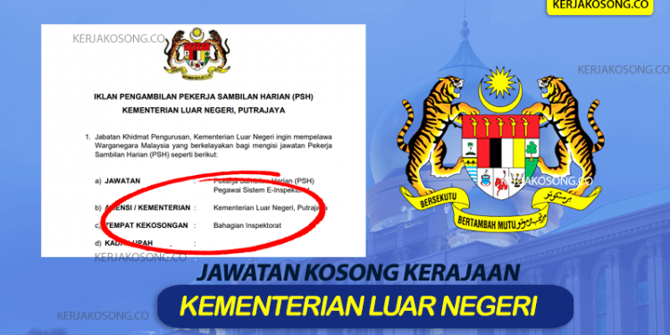 jawatan kosong kementerian luar negeri 2020