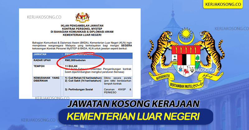 kerjaya kementerian luar negeri malaysia
