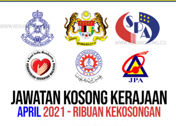 Jawatan Kosong April Kerajaan Kementerian Jabatan 2021
