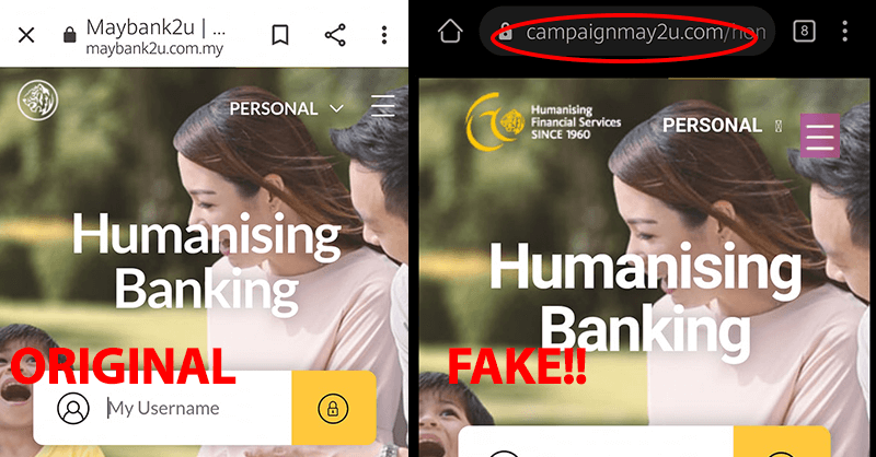 Awas Pengguna Maybank, Laman Web Mirip Maybank2u Dipercayai Cuba Mencuri Data Pengguna, Lihat Cara Untuk ‘Block’.