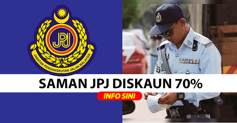 JPJ Tawar Diskaun Saman Sehingga 70 Peratus
