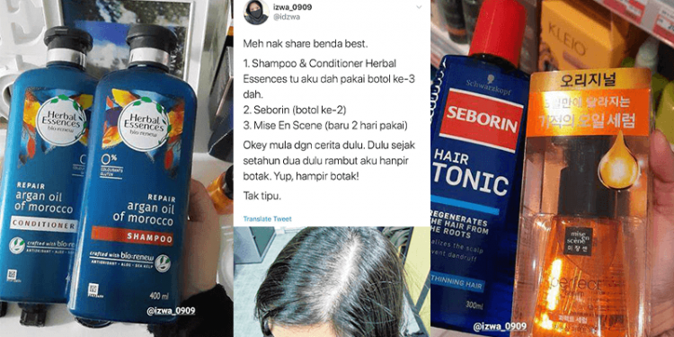 Rambut Hampir Botak, Gadis Ini Kongsi Cara Guna Syampu, Perapi, Tonik & Serum Drugstore