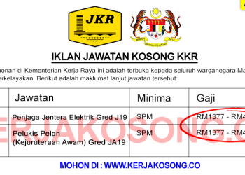 Kementerian Kerja Raya Jawatan Kosong terkini