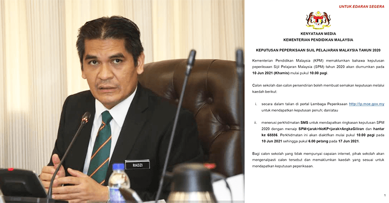 Keputusan SPM 2020 Akan Diumumkan Pada 10 Jun 2021. Lihat Cara Semakan!