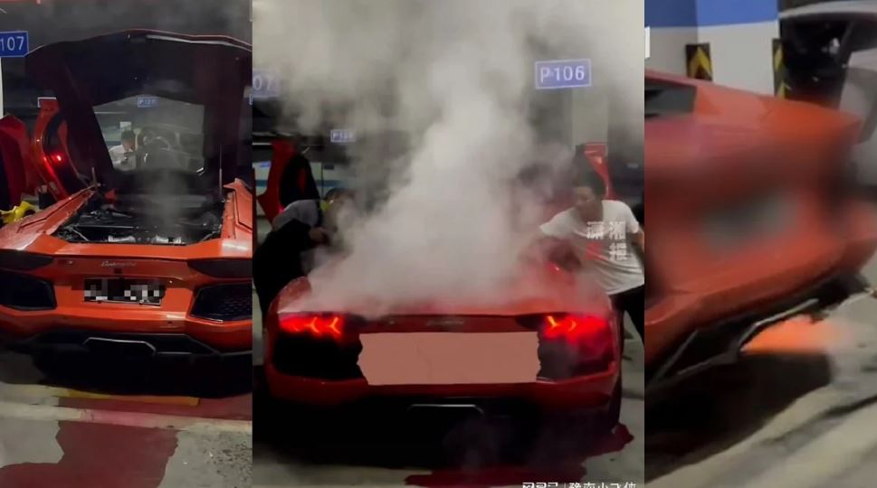 Padah Pemilik Lamborghini Panggang Daging Babi Pada Ekzos