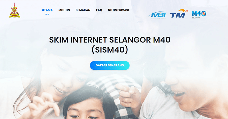 SISM40 : Bantuan Skim Internet Selangor M40 – Pakej Bagi Keluarga, Bujang & Asas